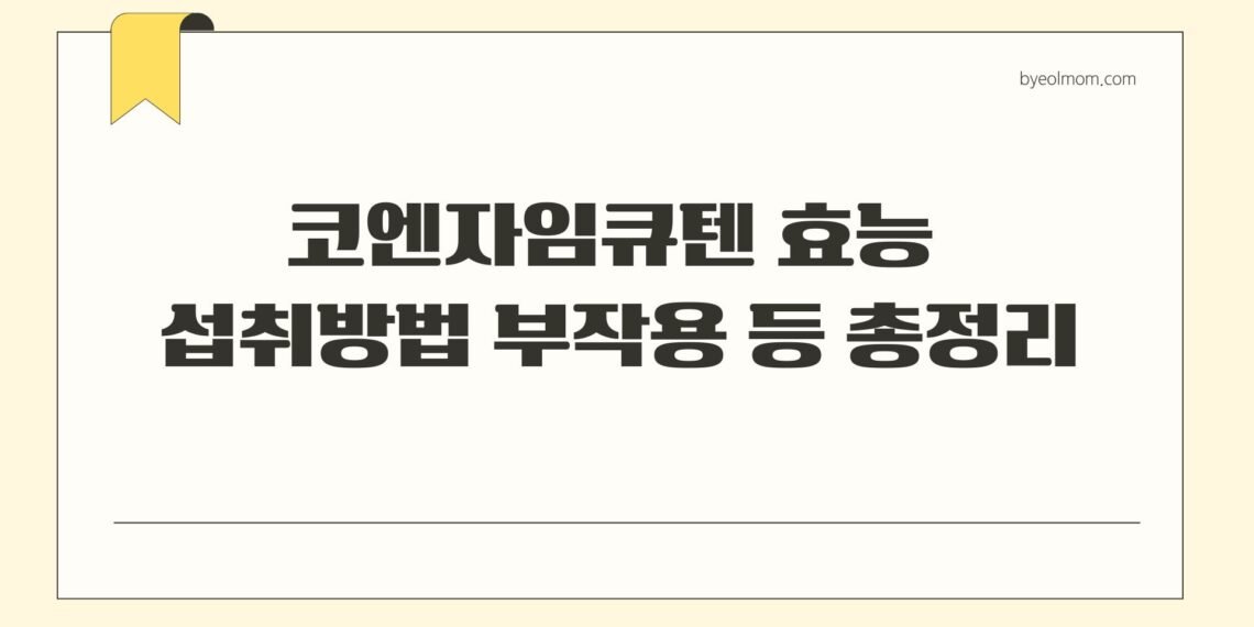코엔자임큐텐 효능