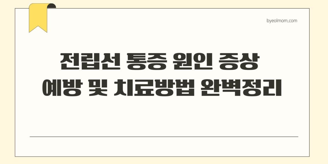 전립선 통증 원인 증상 예방 및 치료방법 완벽정리