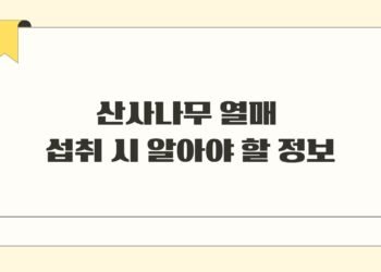 산사나무 열매 섭취 시 알아야 할 정보