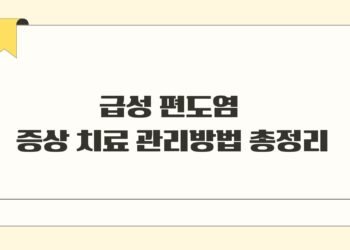 급성 편도염 증상 치료 관리방법 총정리