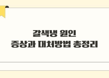 갈색냉 원인 증상과 대처방법 총정리