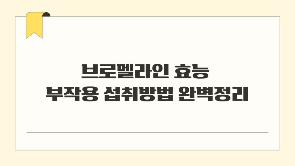 브로멜라인 효능 부작용 섭취방법 완벽정리