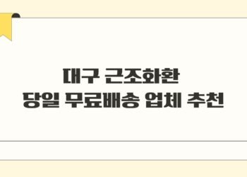 대구 근조화환 당일 무료배송 업체 추천