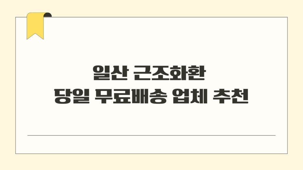 일산 근조화환 당일 무료배송 업체 추천