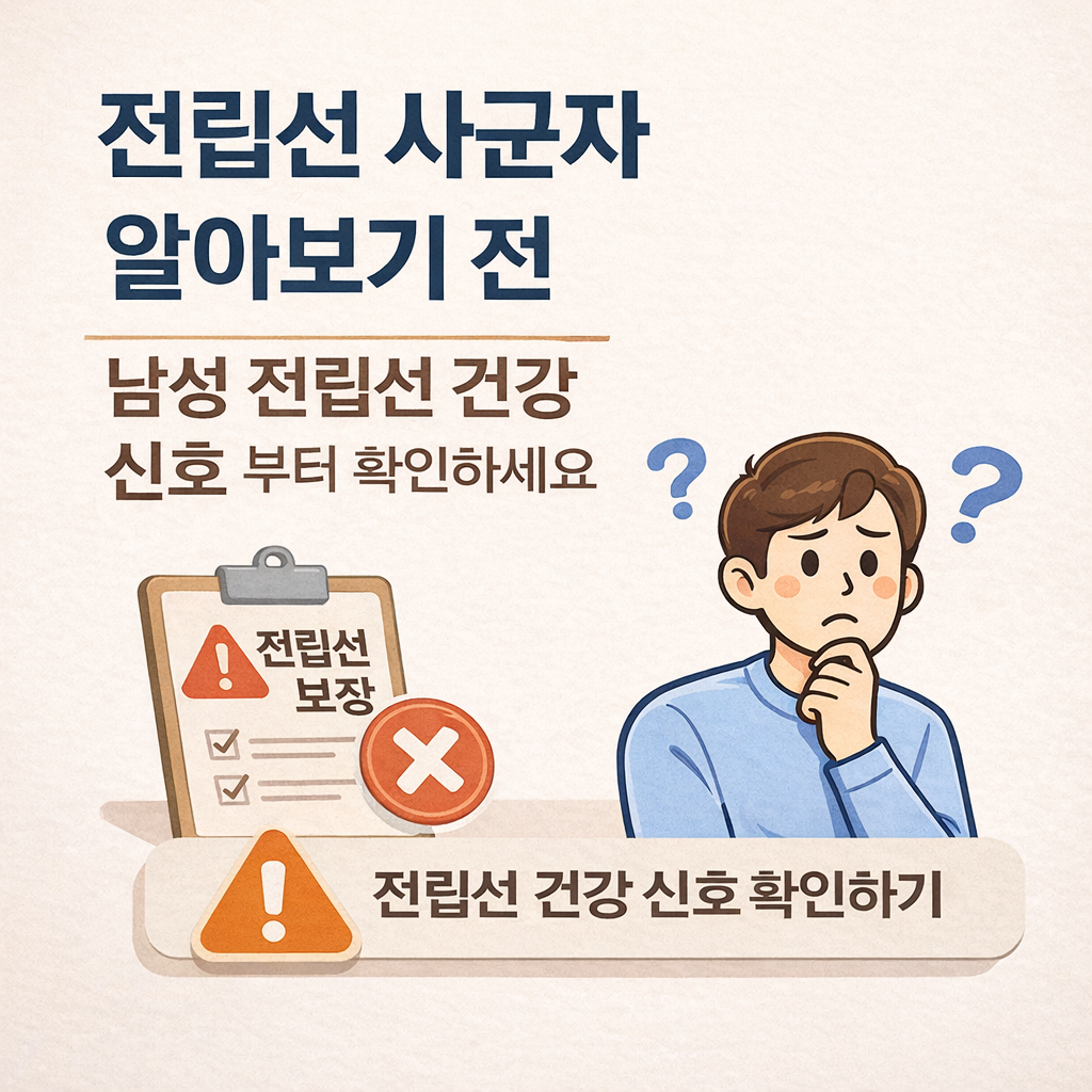 전립선 사군자 알아보기 전, 남성 전립선 건강 신호부터 확인하세요